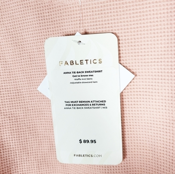 FABLETICS Anna tie back sweatshirt open back gym fitness - Picture 5 of 7